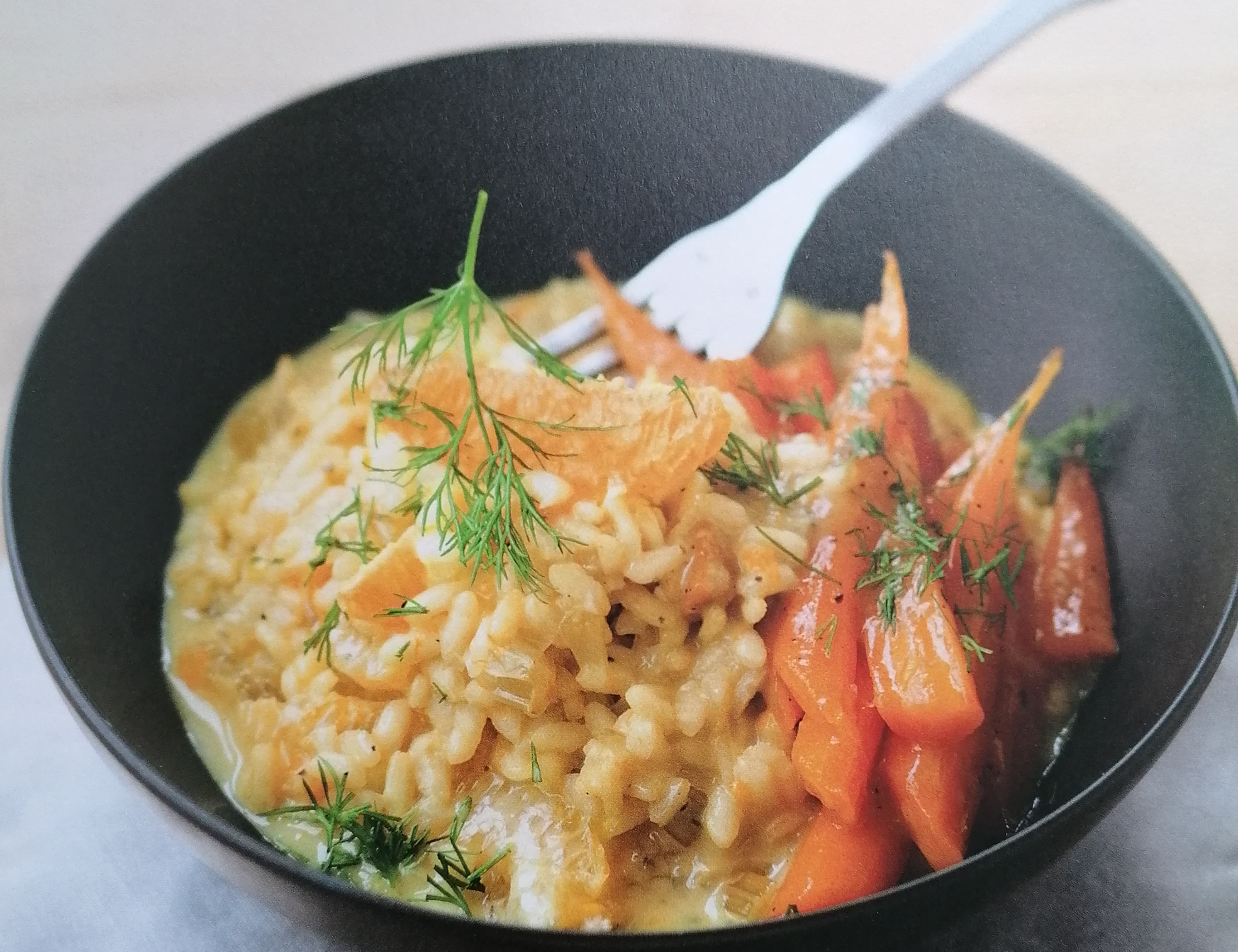 Cover Image of Safran Orangen Risotto mit glasierten Karotten