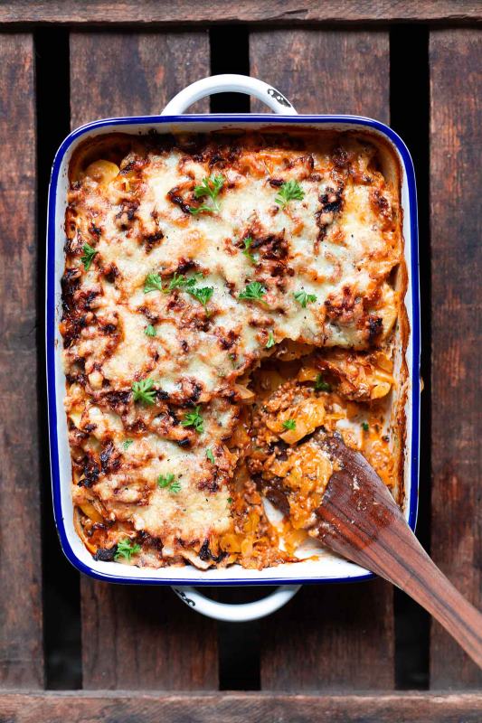 Cover Image of Spitzkohl-Faschiertes-Kartoffel-Pfanne