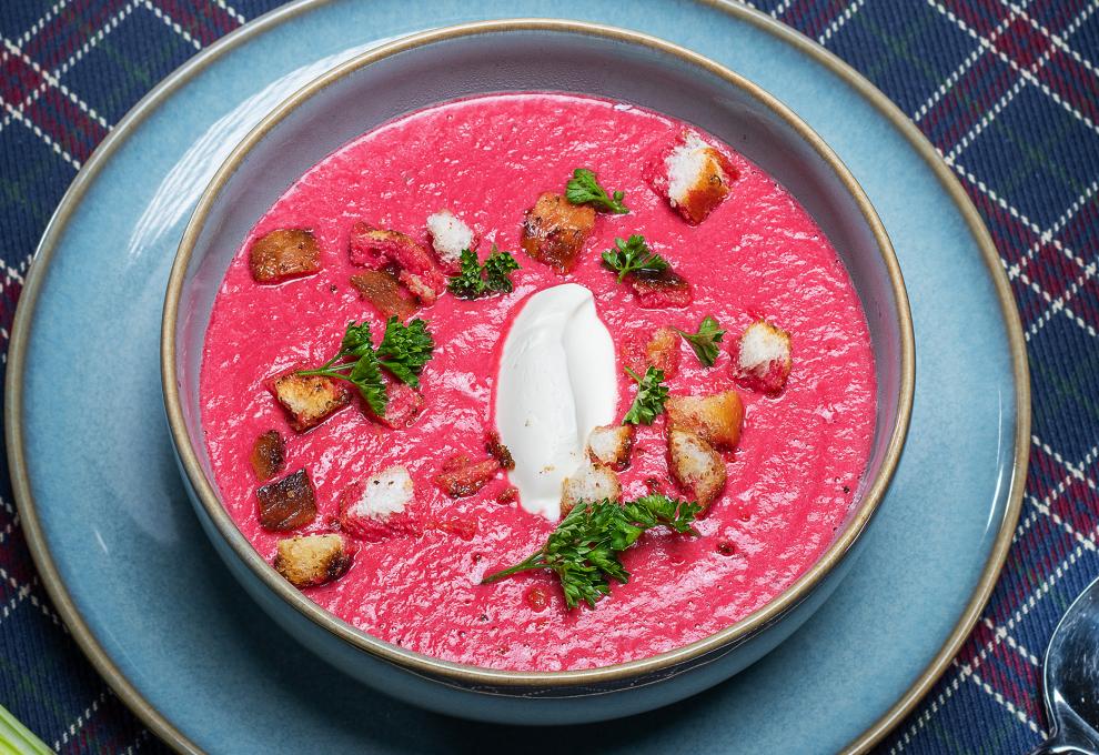 Cover Image of Rote Rüben Cremesuppe mit Kren 